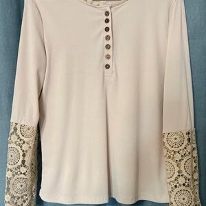 Elegant Crochet Sleeved Top